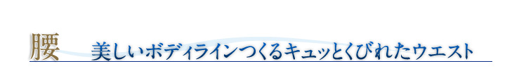 腰 美しいボディラインつくるキュッとくびれたウエスト